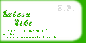 bulcsu mike business card